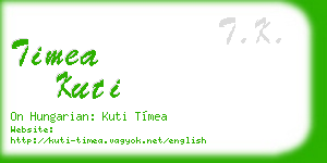 timea kuti business card